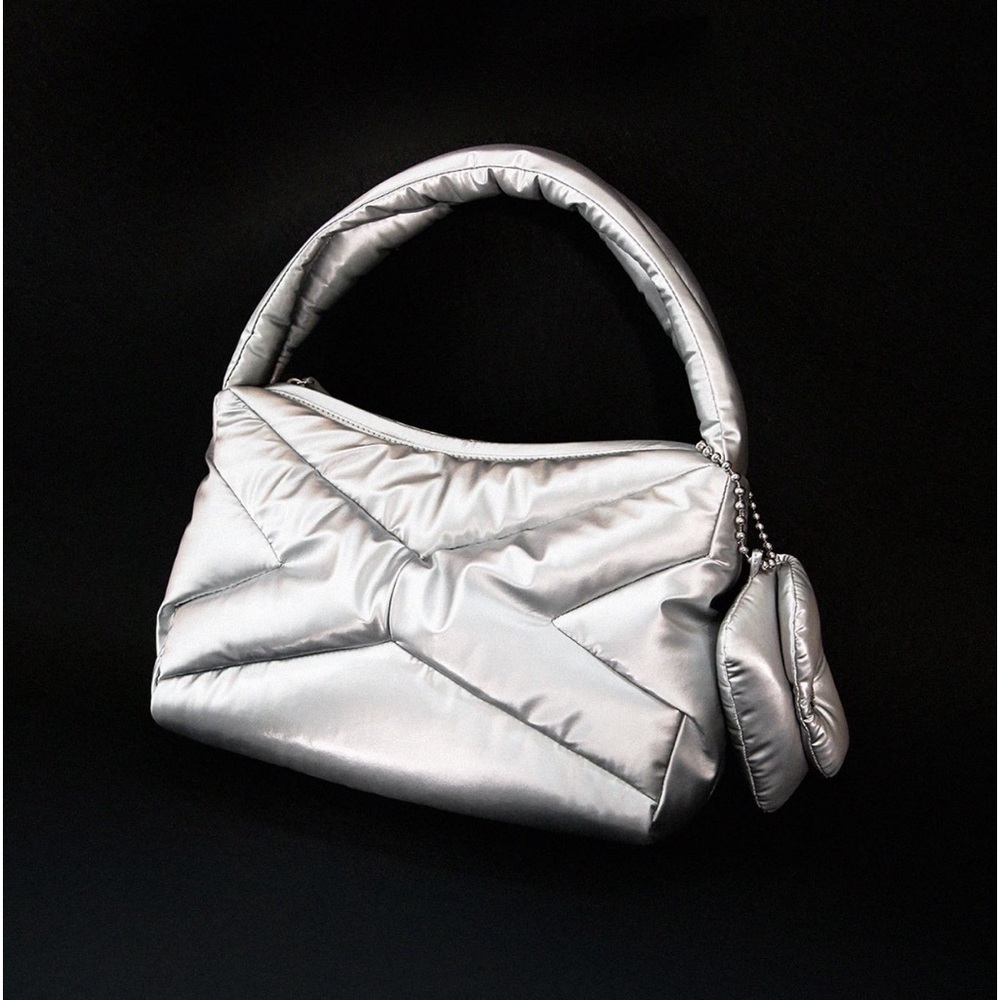 Orbit Comforter Silver Shoulder Medium Bag